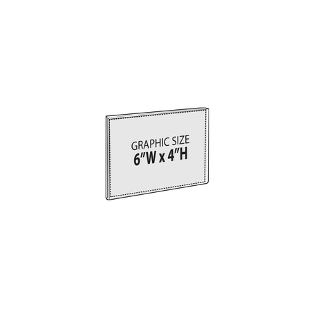 AZAR DISPLAYS 6"W x 4"H Sign w/ Adhesive Tape, PK10 122014